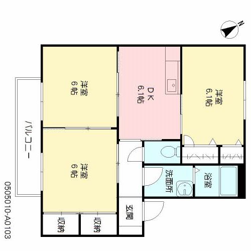 メイプルシャトーA棟 間取り図