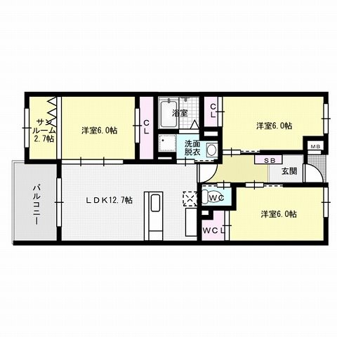 ル　パルテール城南 間取り