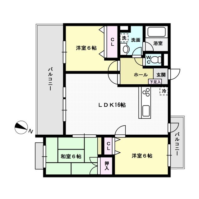 ファミール春日 103号室 間取り