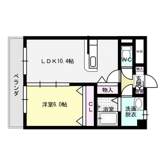 パークヒルズ長浦台 102号室 間取り