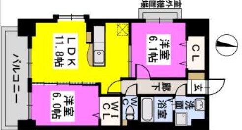 アルページュ西新 間取り
