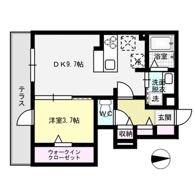 ブラン惣利 105号室 間取り