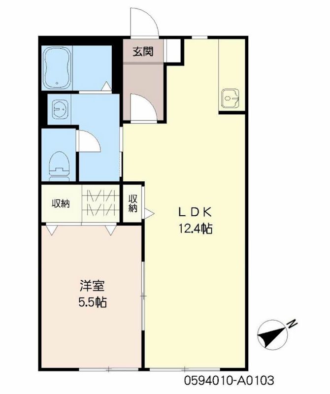 ブライトン麦野A棟 103号室 間取り