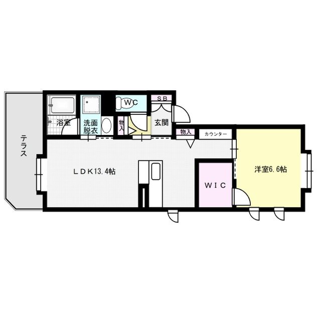 モンジエル 101号室 間取り