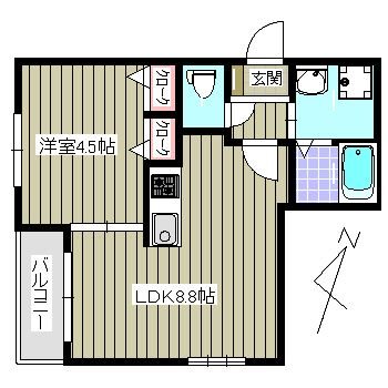 エスコーポ西新 間取り