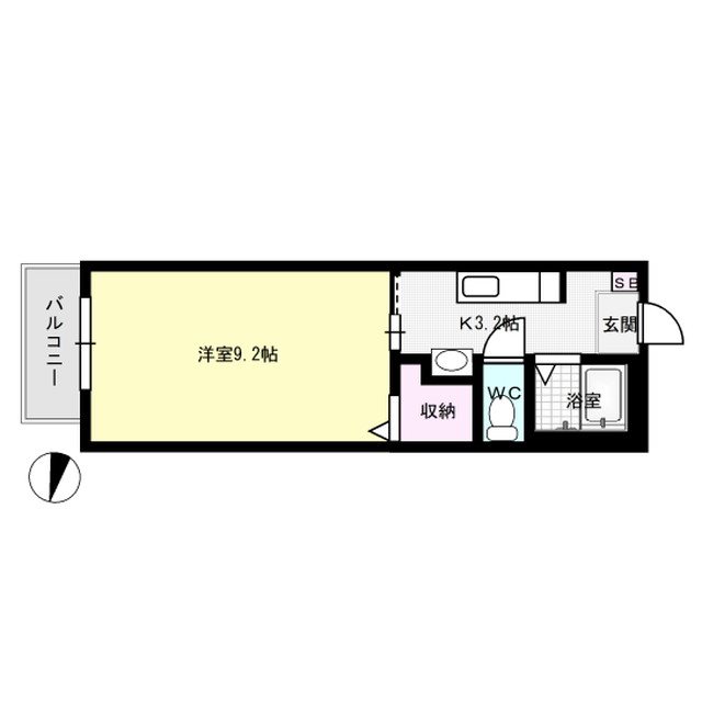 KⅢ 106号室 間取り