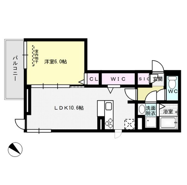 クレストヴェール清水 302号室 間取り