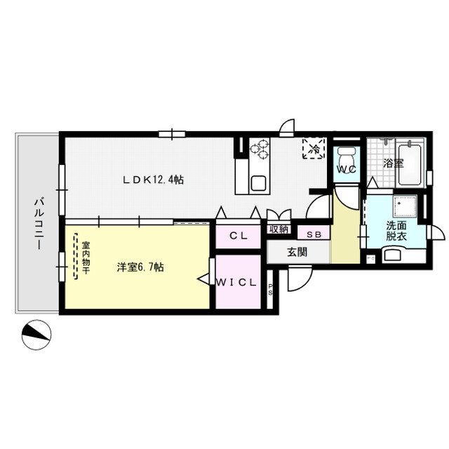 D-room千鳥 302号室 間取り