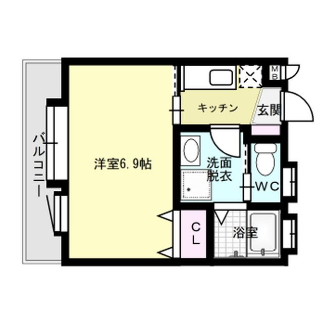 コルディアーレ 201号室 間取り