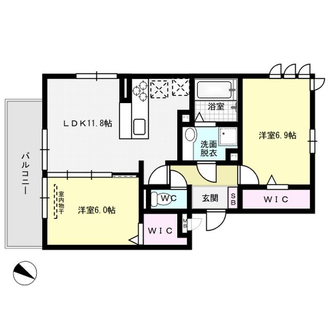 間取り クリエイーストⅡ 間取り図