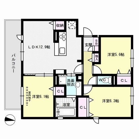 D-room長尾 弐番館 間取り