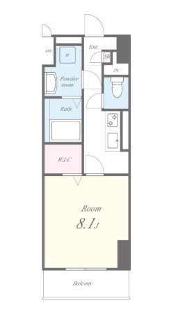APエルテージ西新【8号タイプ】  間取り