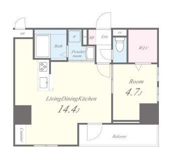 APエルテージ西新【13号タイプ】 間取り