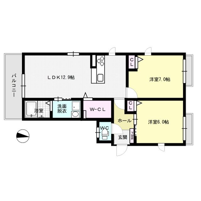 間取り べレオ東大利 間取り図