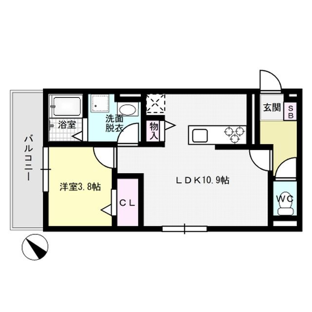 ファーストレジデンス野間 302号室 間取り