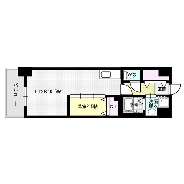 LIFEFIELD銀天町 1302号室 間取り