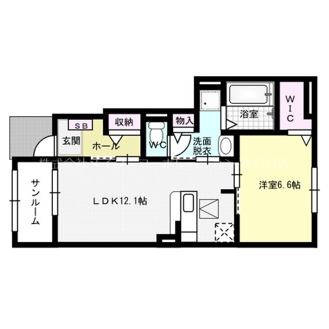 プロスペール春日Ⅲ 104号室 間取り