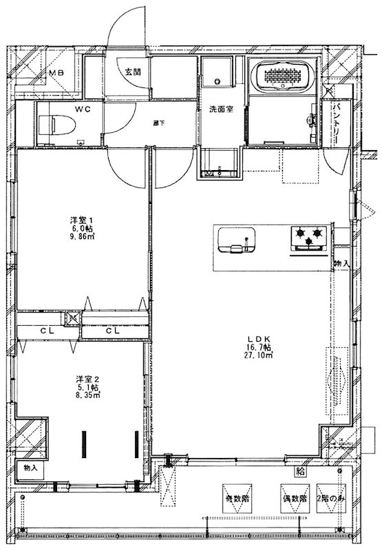 ZIP　OHORI 間取り