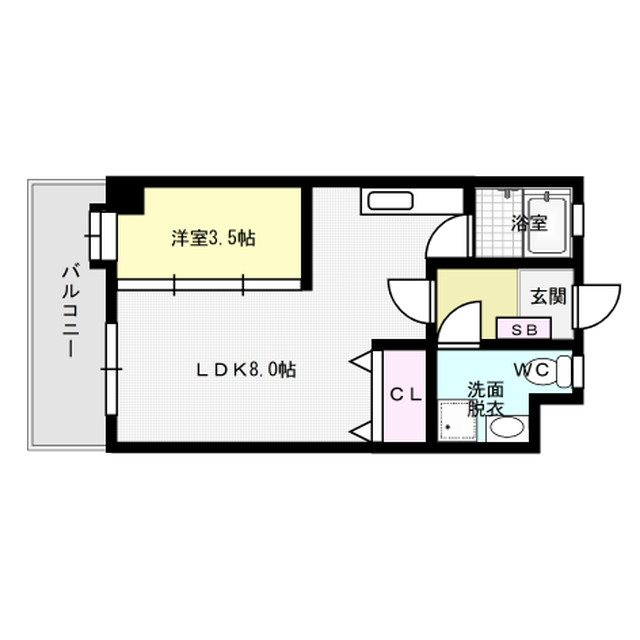 メイワコンチネンタル 605号室 間取り