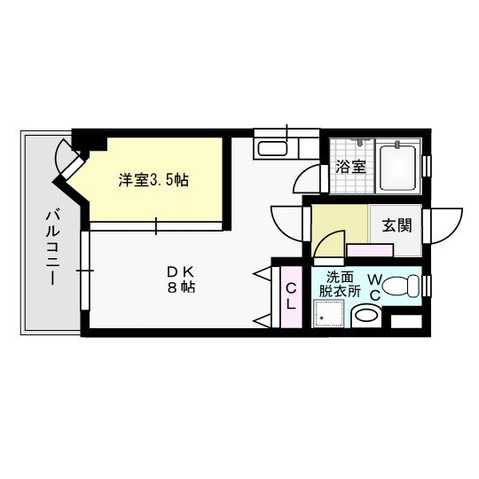 メイワコンチネンタル 505号室 間取り