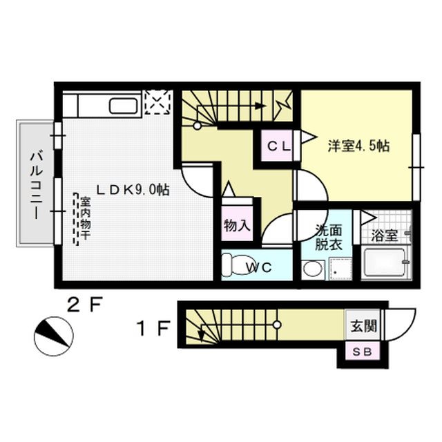 プレステージⅡ 205号室 間取り