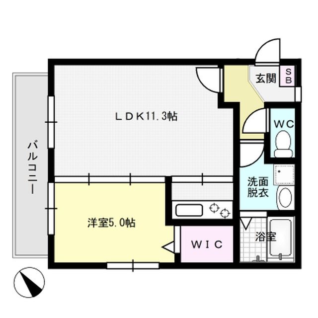 ステラ白木原 201号室 間取り