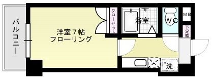 モナーク大橋 104号室 間取り