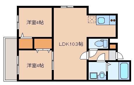 カトレア姪浜Ⅲ 間取り
