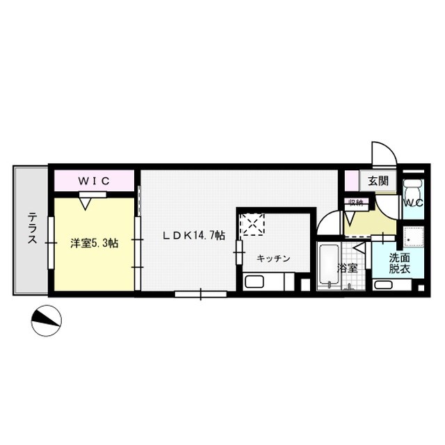 D-room高宮 102号室 間取り
