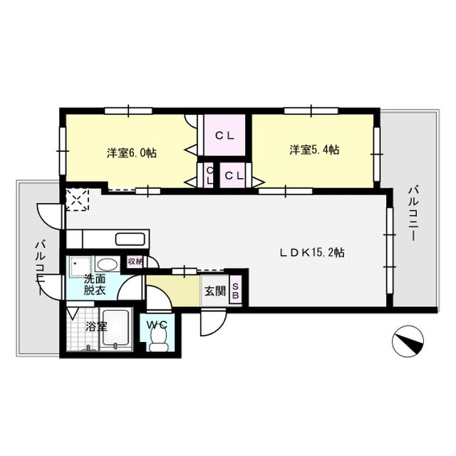 カラコレスⅠ 201号室 間取り