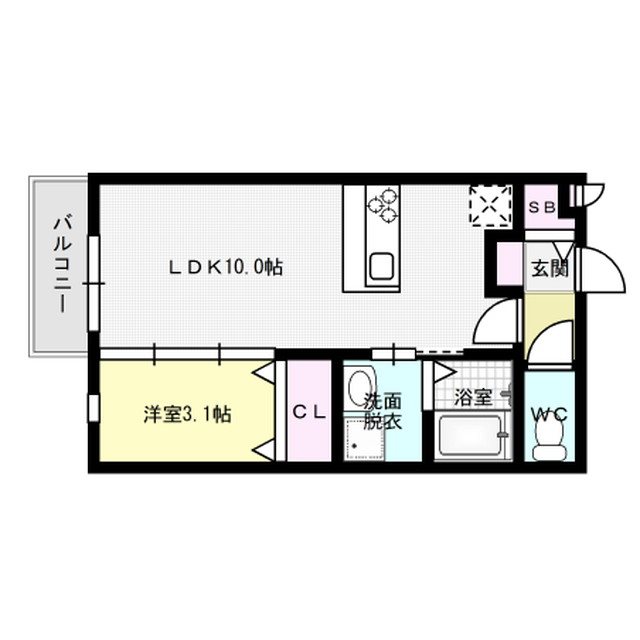 エルメゾン宝町 202号室 間取り