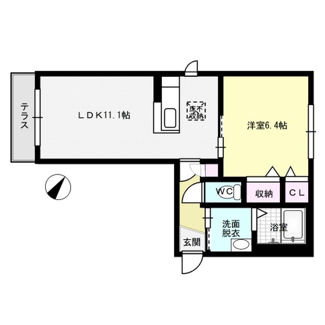 シャーメゾンTOK B棟 間取り図