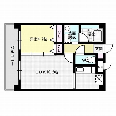 アセットヒルズパークサイト博多  間取り