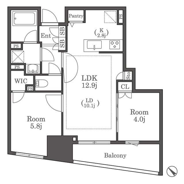 レーベン福岡天神ONETOWER 間取り