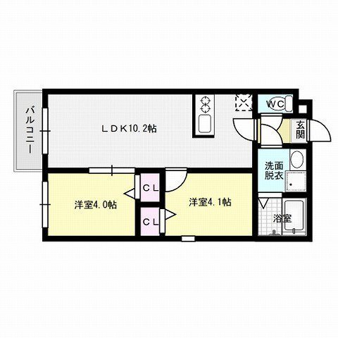 カトレア姪浜Ⅱ～ネット無料～ 間取り