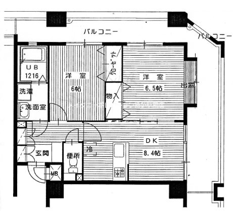 ザルヴェ大橋弐番館 間取り図