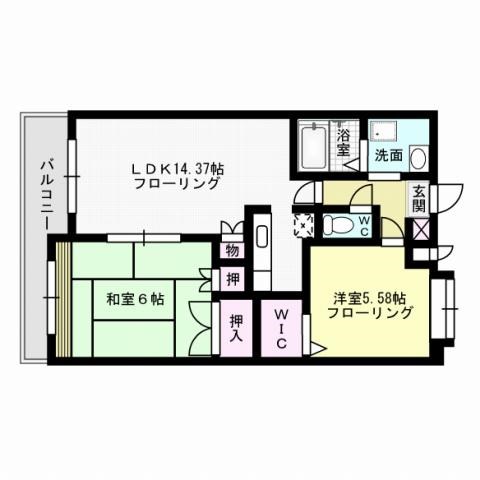 緑彩館 402号室 間取り