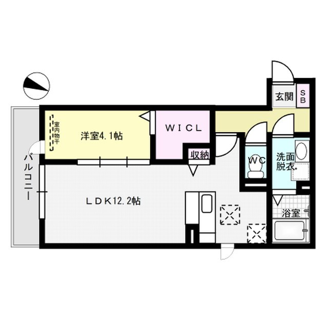 D-room空港南 103号室 間取り