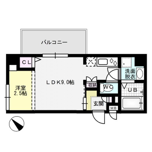 アルティザ春日原駅前クロス 404号室 間取り
