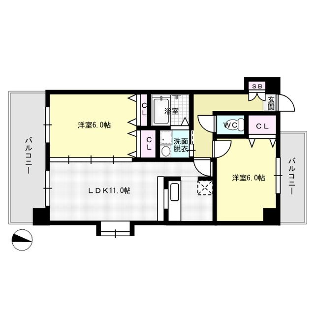 ヴァンクール薬院 間取り