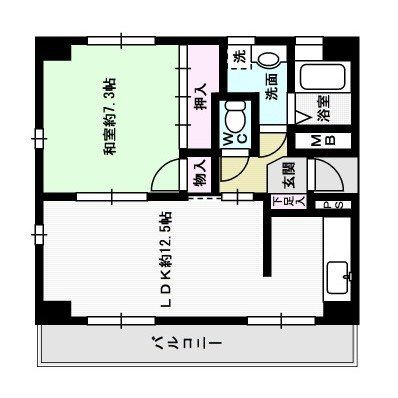 VEGA錦 3B号室 間取り