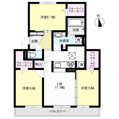 グランコート ウインズ 302号室 間取り