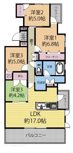 レジア赤坂テラス   間取り