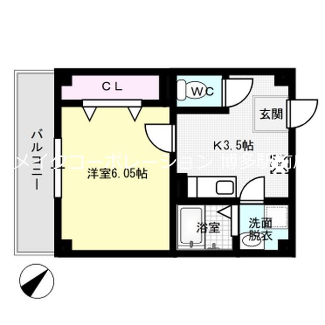フォンテーヌ博多  間取り
