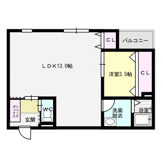 Wウィステリア博多 303号室 間取り