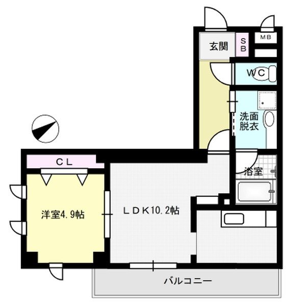 グローリアM・K 201号室 間取り