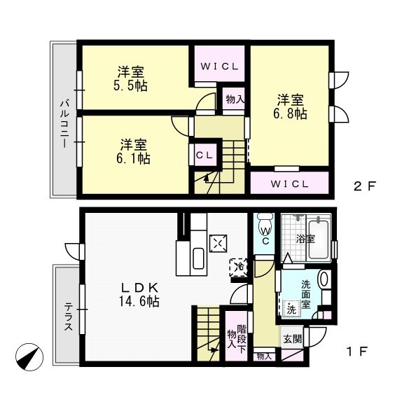 間取り クレスト青山 間取り図