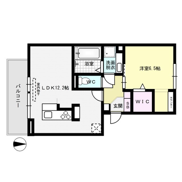 クレシアT 206号室 間取り