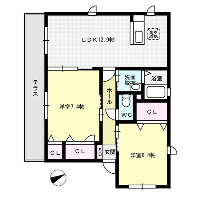 メゾンオリヴィエA棟 101号室 間取り