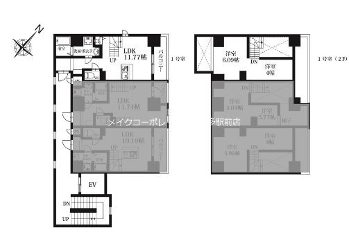 MODERN　PALAZZO天神東グランM　 間取り
